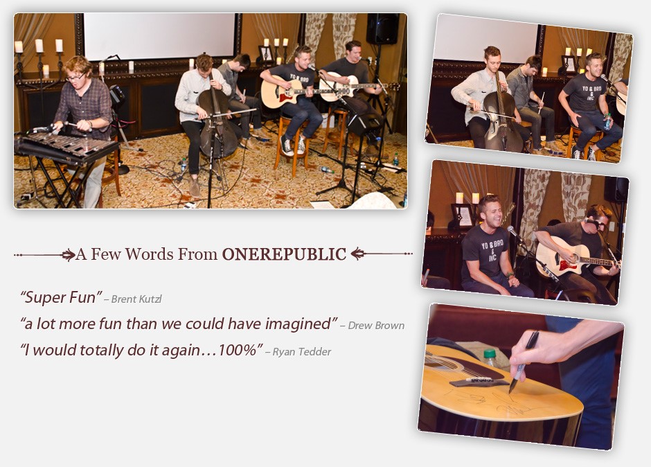 Multi Platinum Recording Artist "OneRepublic" Hangout Highlights