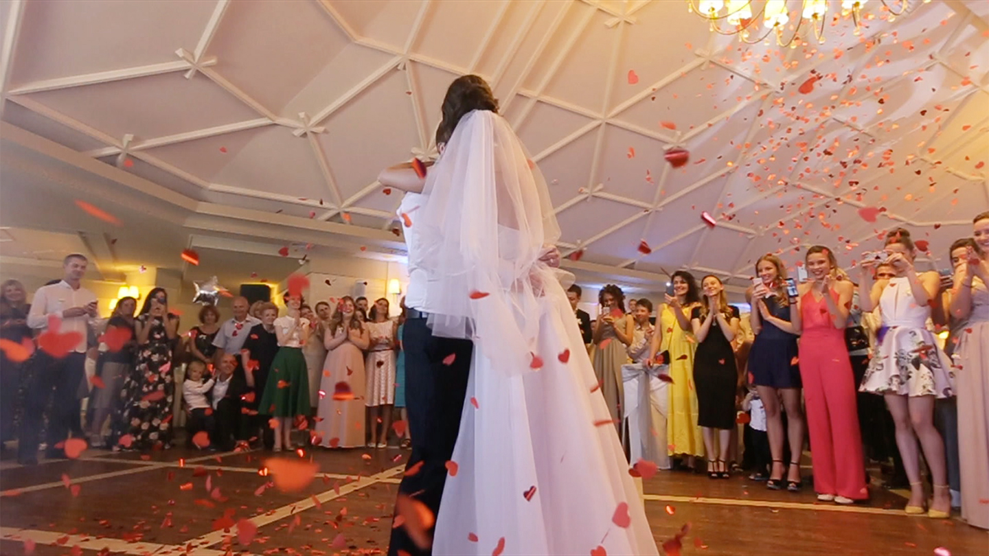 bride and groom dancing at their wedding